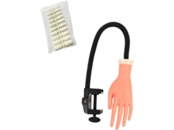 Main D'entraînement En Plastique Orange Para Faux Ongles, Outil Réutilisable Léger Pratique De Na...