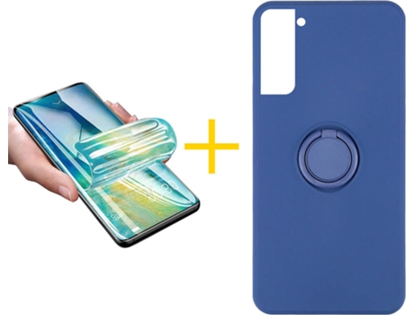 Carcasa + Protector de Pantalla para Samsung Galaxy S22 Plus 5G SKYHE Azul Oscuro