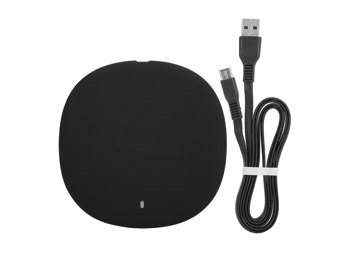 Cargador Inalámbrico De Carga Rápida Seguro Y Fiable Cargador Portátil De Teléfono Móvil Negro
