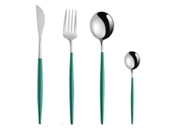 Juego de 4 piezas: tenedor, cuchara y cuchillo reutilizables de viaje RNEMITERY