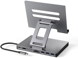 Estación de acoplamiento USB C para iPad Pro, adaptador para iPad Pro M4 M2 M1 de 13, 12,9 y 11 pulgadas, estación de acoplamiento para iPad Air Ikikso (gris)