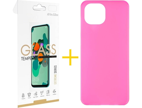Kit Funda + Protector de Pantalla Apple iPhone 13 SKYHE Liso 2 Rosa