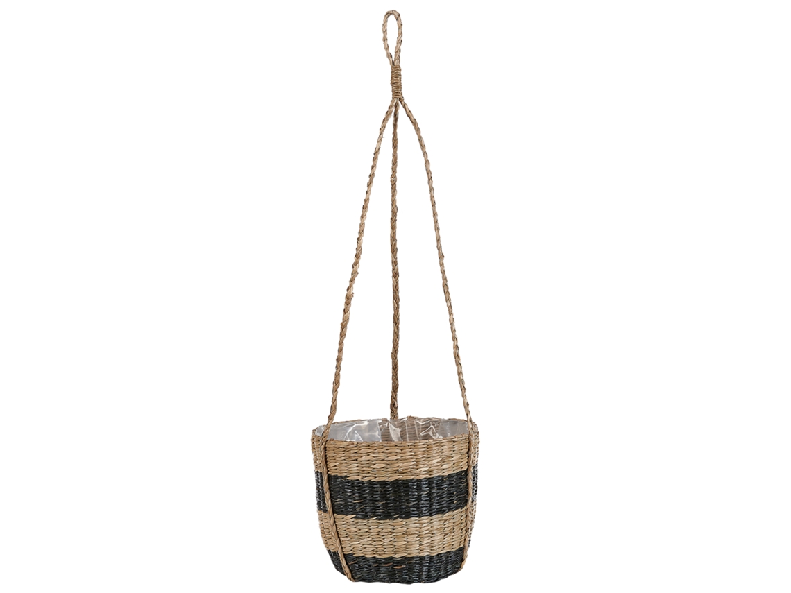 Maceta BELIANI Ruffe de Algas marinas Natural 18x18x20