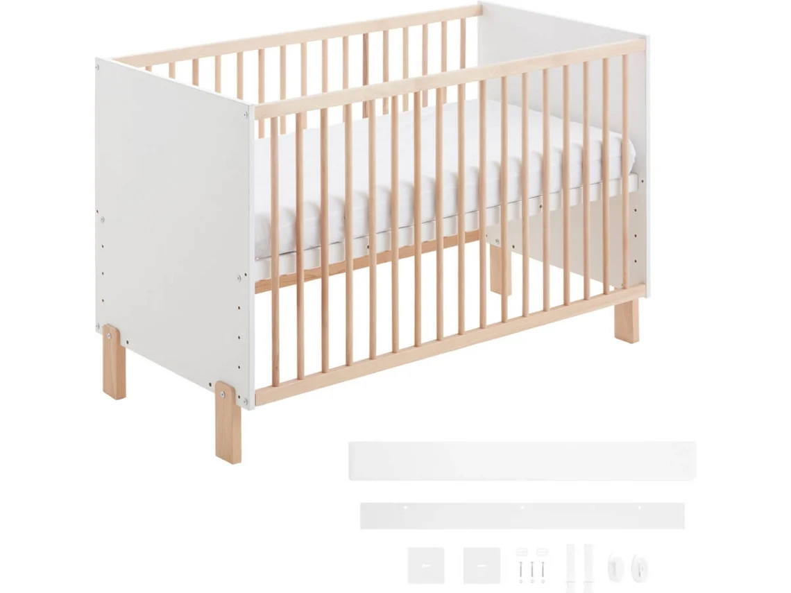 Cuna COOL DREAMS Umami (Blanco - Madera haya - 65x124x80 cm)
