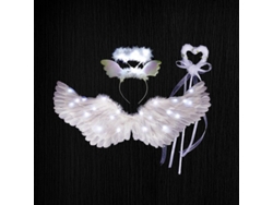 Alas De Ángel Iluminadas Con Luces Led, Disfraz De Ángel Blanco 80*40cm