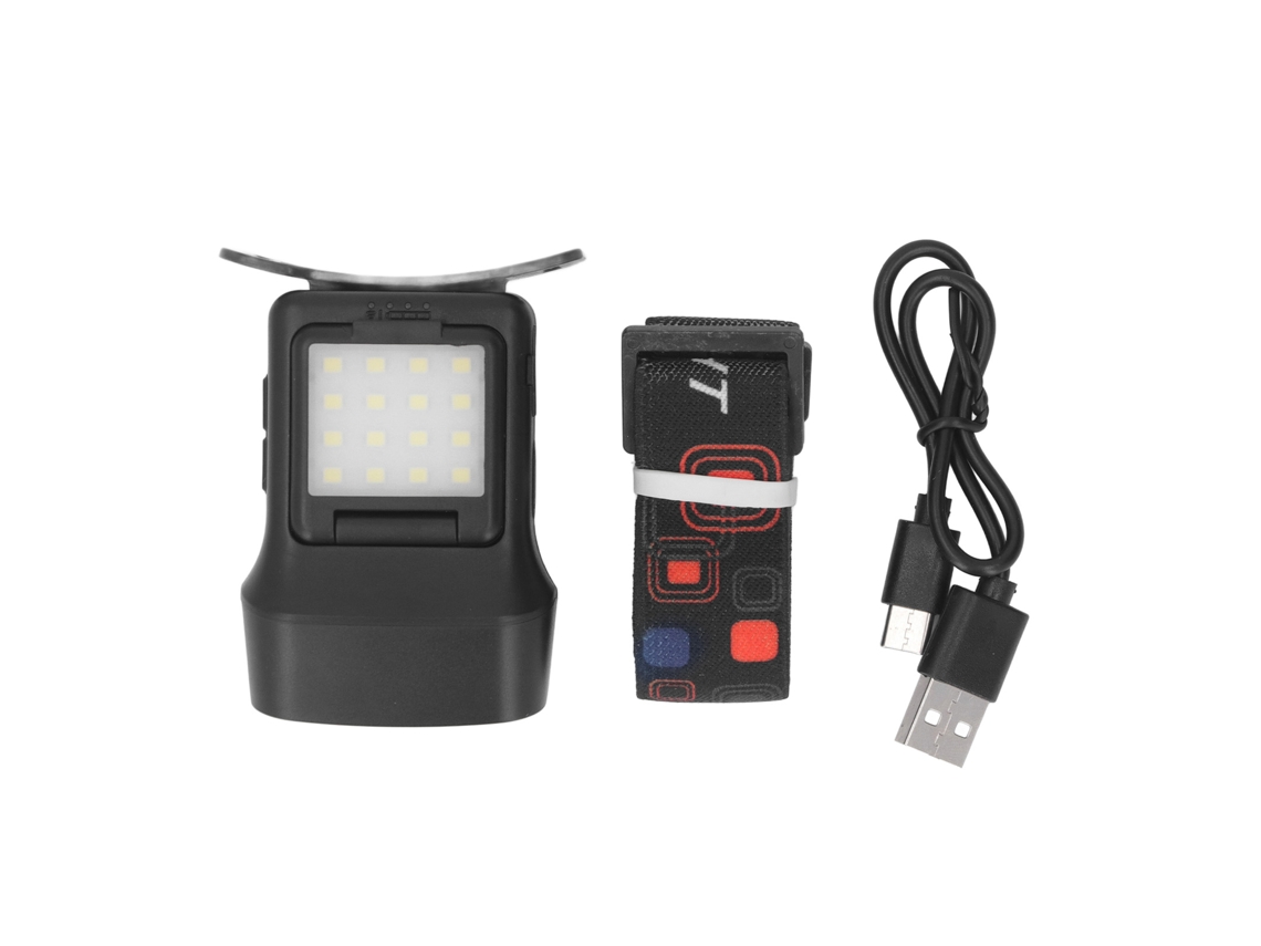 Lanterna De Cabeça Cob 5 Modos 900lm Sensor Lateral Ipx4 À Prova D'água Recarregável Para Pesca Caminhada Preta