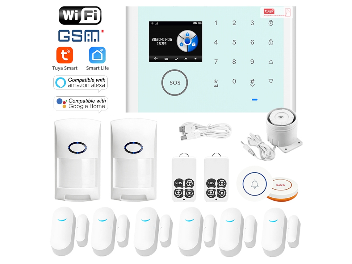Alarma inteligente para el hogar con wifi, gsm, gprs, tuya y alexa