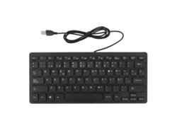 Teclado Bilíngue Ultra Fino 78 Teclas Usb Com Fio Resistente A Derramamentos Para Usuários Bilingues