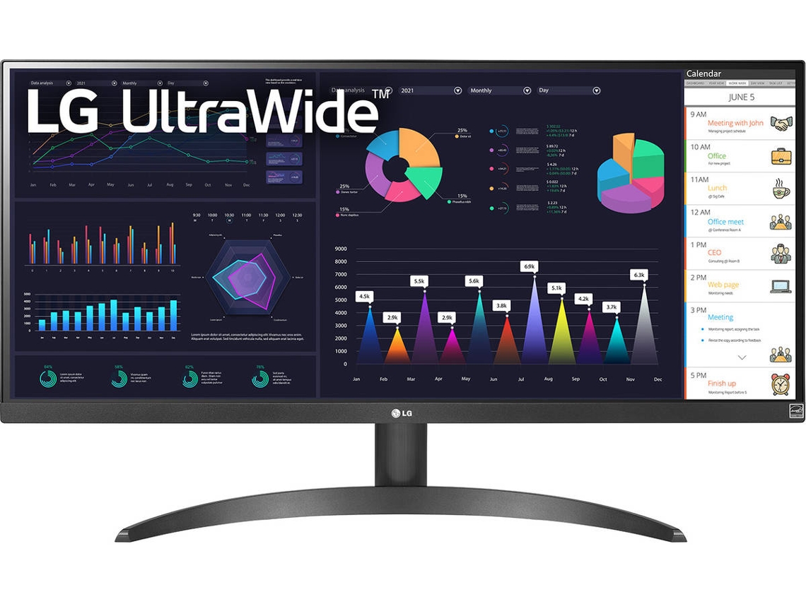Monitor LG Ultrawide 29WQ500-B (29'' - IPS - 5 ms - 100HZ - Negro)