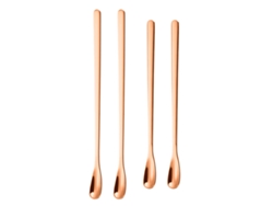 MEOIRUERY 4 Piezas de Varillas de Acero Inoxidable para Mezclar Café, Té y Cócteles - Ideales para Hogar, Cocina y Oficina
