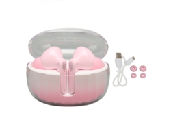 Auriculares Con Traductor, 144 Idiomas, Bluetooth 5.3, Cancelación De Ruido, Inalámbricos, Blanco Y Rosa.