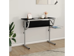 Mesa de dibujo madera y acero negro y gris 110x53x(58-87) cm