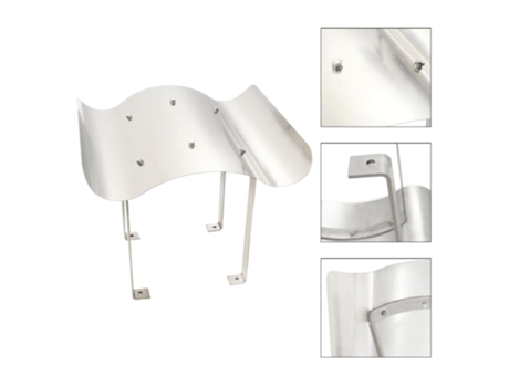 vidaXL Sombrerete de chimenea de acero inoxidable plateado