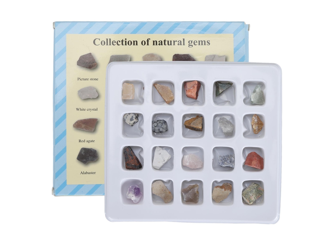 Kit De Colección De Rocas Profesional 20 Piezas Para Niños Niñas Ciencia Educativa Mineral