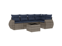 Maison Exclusive - Conjunto De Sofá De Jardín De 6 Piezas Con Cojines, Poliratán Gris