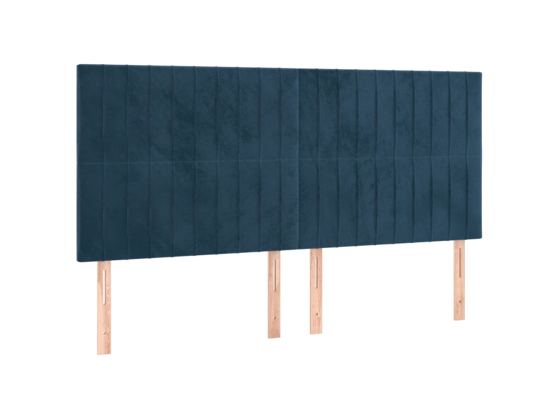 Maison Exclusive - Cabecero De Cama Azul Oscuro 160x5x118/128 Cm Terciopelo