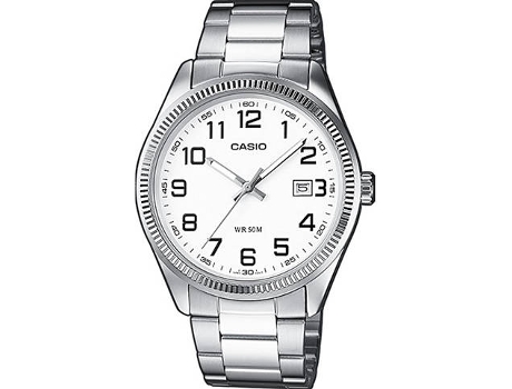Reloj CASIO Hombre (Metal - Blanco y Plateado)
