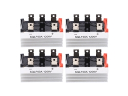 Yncm2026-4 Pcs Rectificador Puente Sqlf50a 1200v Módulo Rectificación Trifásica Con Disipador De Calor