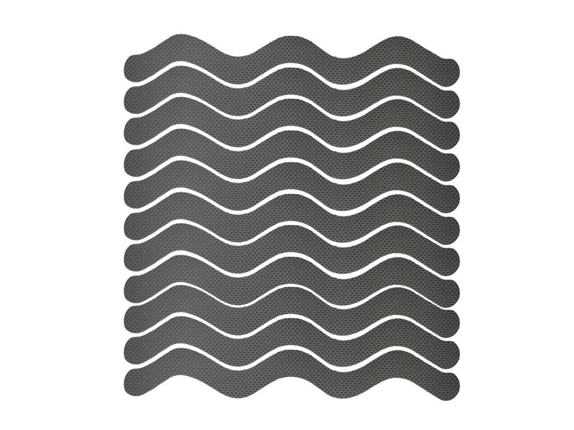 Adesivos Banheira Antiderrapantes para Chuveiro Banheiras Escada Digitallab 1,3x18cm 24pc Cinza