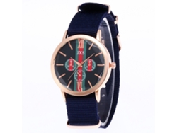 Reloj De Pulsera Analógico De Cuarzo Unisex Con Correa De Nailon Azul