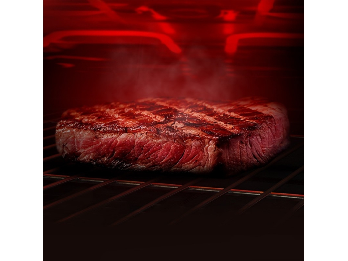 Horno multifunción encastrable Cecotec Steak Master con 72 l de capacidad, 13 funciones con modo Pizza Master, ECO y Defrost, temporizador electrónico,