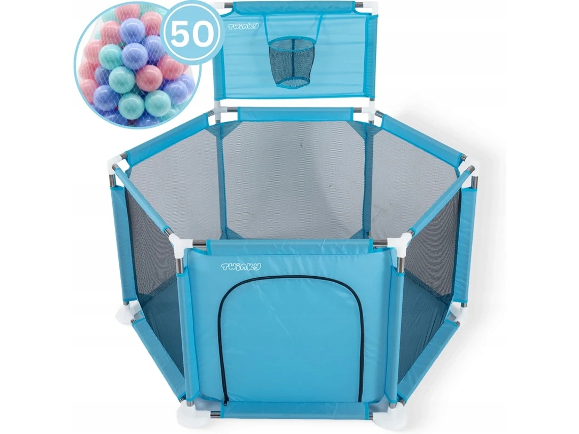 Parque Plegable Para Bebés 50 X Pelotas Incluidas Azul Twinky