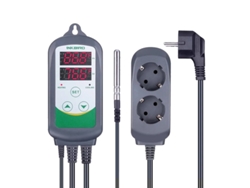 Controlador de temperatura digital, calefacción y refrigeración duales, sistema de alarma, enchufe OEM europeo.