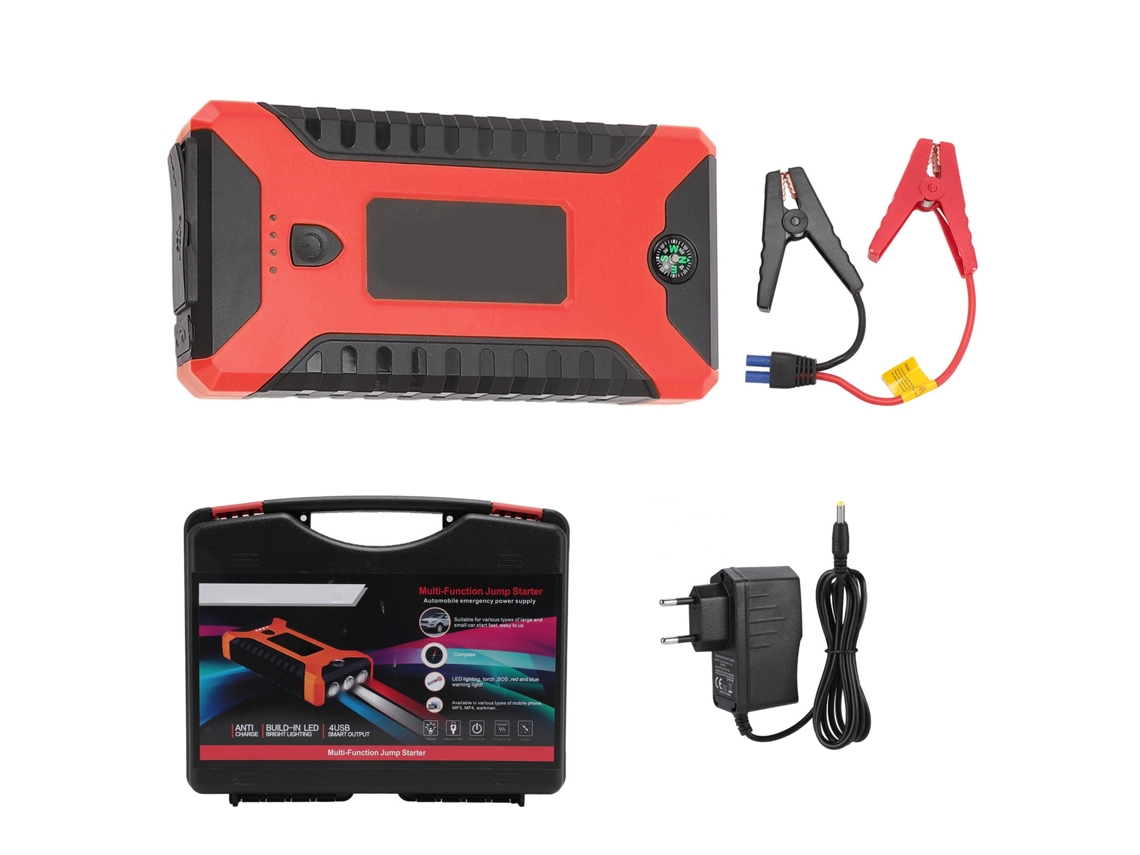 Arrancador Portátil De Batería Para Coche De 12 V, 20000 Mah Y 1000 A Con 8 Modos De Prevención Y Carga Rápida Usb 3.0.
