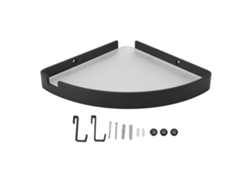Estante esquinero negro para baño (no requiere taladrar)