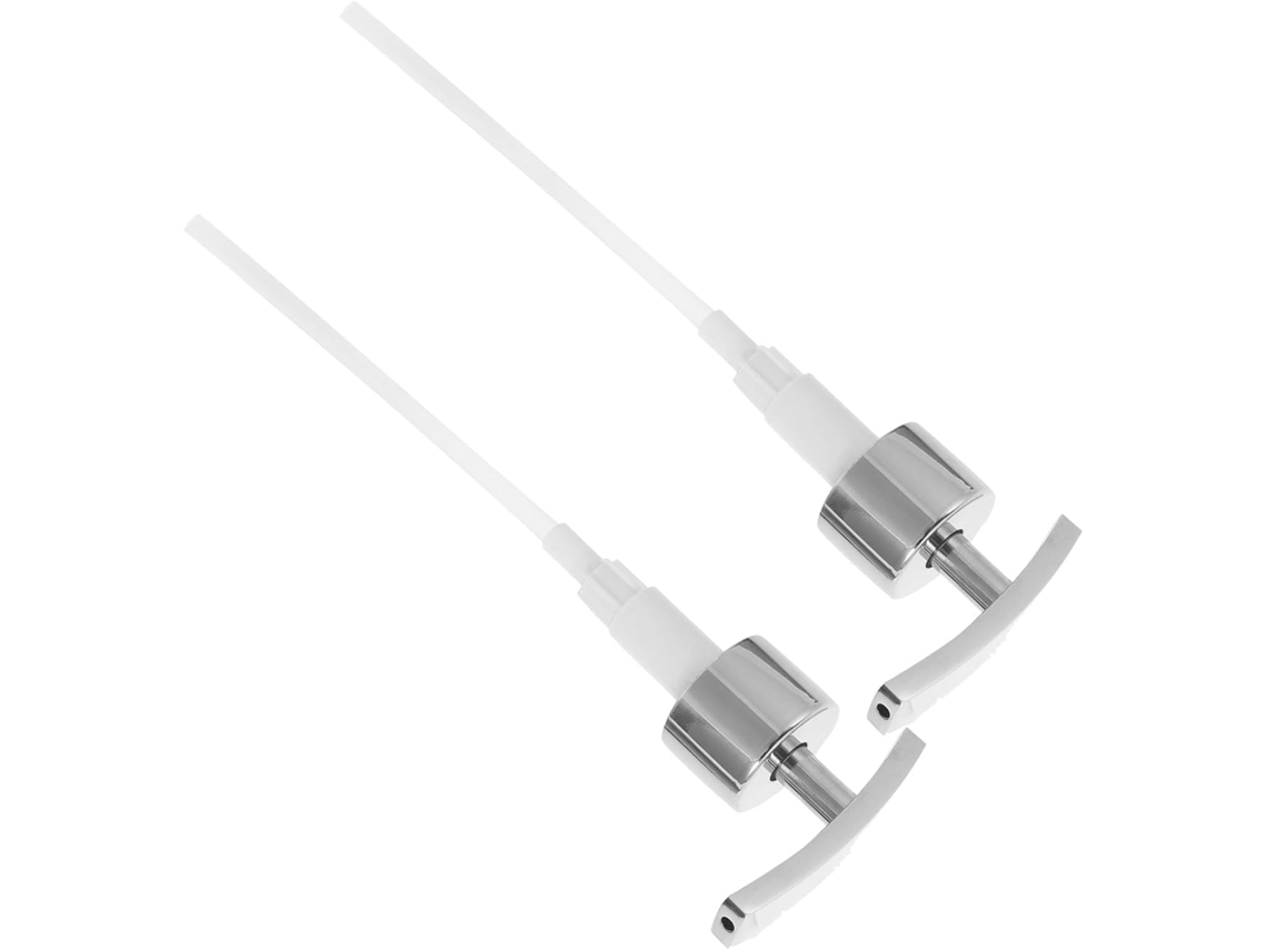 Juego 2 Cabezales Dispensadores Acero Inoxidable Bomba Tornillo Botella Jabón Líquido Loción Compatible Cocina
