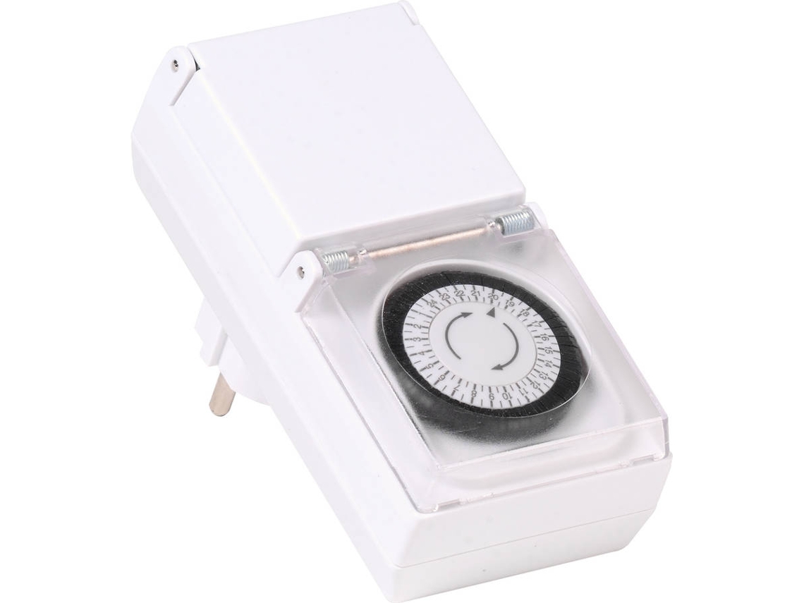 Temporizador digital para exteriores IP44 24 h/juego (blanco)