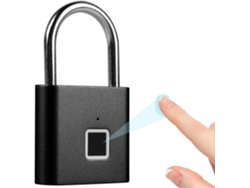 Bloqueo De Huella Digital, A Prueba De Agua, Carga Usb, Negro
