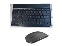 Teclado y ratón inalámbricos Bluetooth, compatibles con español e inglés. Mdug (10 pulgadas)