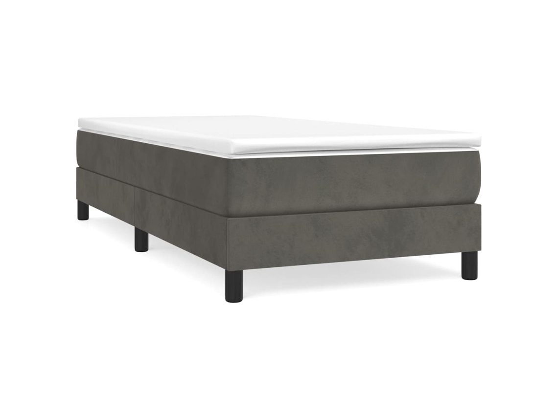 Maison Exclusive - Estructura De Cama Con Somier Terciopelo Gris Oscuro 80x200 Cm