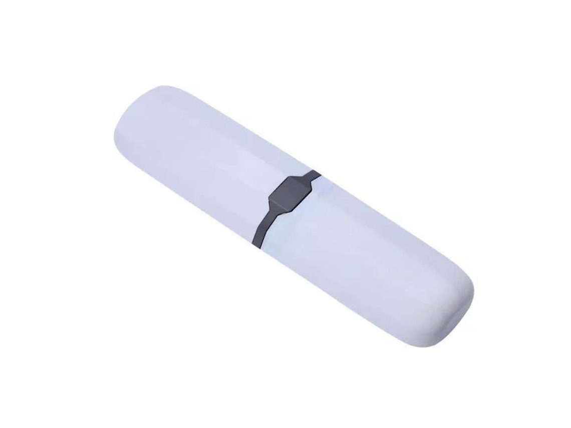 Soporte para cepillos de dientes de viaje caja de almacenamiento de pasta de dientes portátil para cepillos de dientes para viajes campamentos negocios negro transparente 2 paquetes (blanco) RNEMITERY