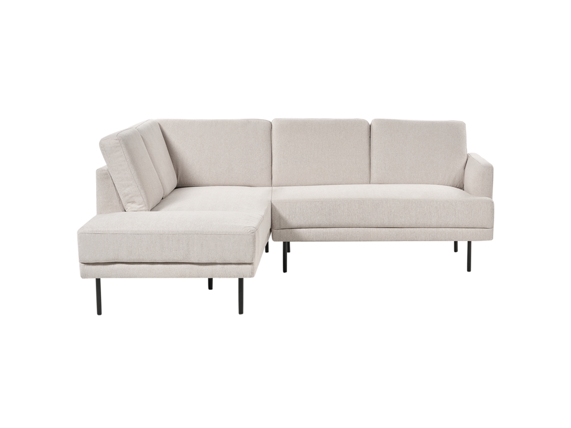 Sofá esquinero BELIANI Breda de Poliéster Beige 210x200x75