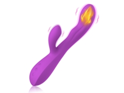 Vibrador de conejo con 10 modos y función de calefacción para mujeres (púrpura) YIZHOOD