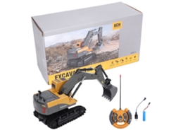 Ats-juguete Excavadora De Aleación 1/24 Control Remoto Recargable Simulación De Vehículo De Construcción Para Niños Niñas