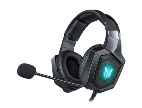 Auriculares para juegos con micrófono, auriculares para juegos compatibles con PS4 PS5 Xbox PC con luces RGB (negro) CHRONUS