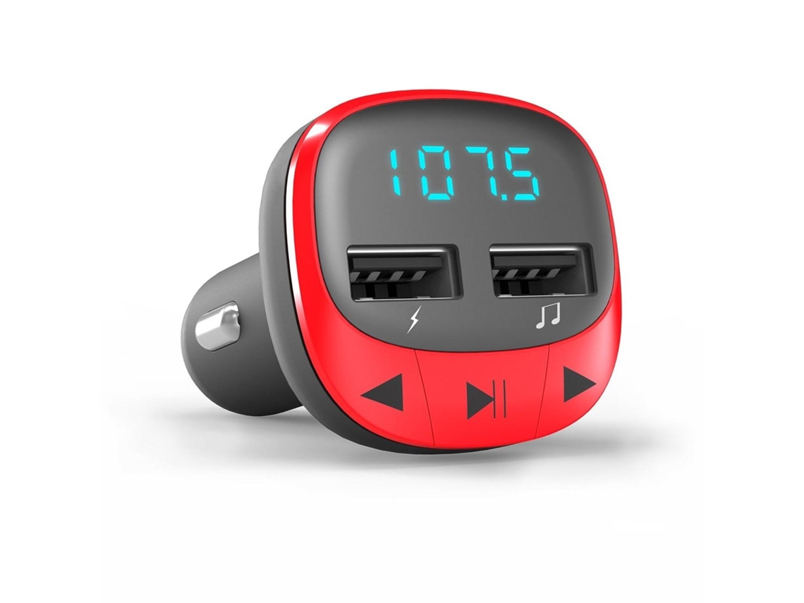 Emisor Coche Energy Sistem Fm Rojo (Microsd:Mp3)