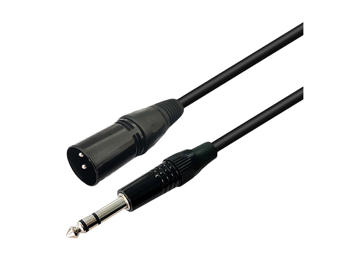Cable XLR macho no balanceado de 6,35 mm a 3 pines para micrófonos y amplificadores, con longitudes de 0,3 a 20 metros, LALAMOLI