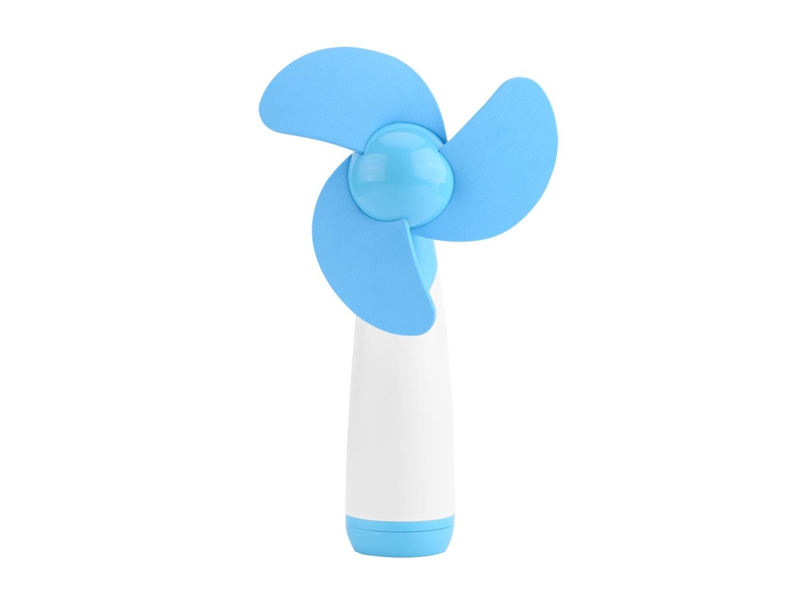 Ventilador Mini Portátil De Mão Com Bateria Aa, Ventilador Frio Para Casa, Escritório E Viagens, Azul
