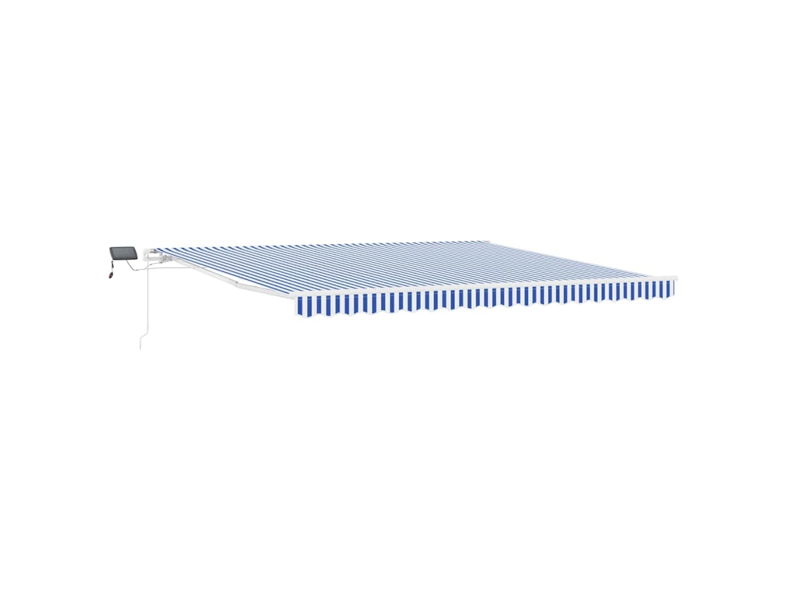 Maison Exclusive - Toldo Retráctil Manual Azul Y 500 X 300 Cm Poliéster Y Aluminio