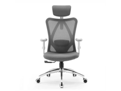SIHOO M18: Silla ergonómica con soporte de 4 puntos, malla, ajustes de cabeza/lumbar (150kg). Cert. BIFMA. Gris.