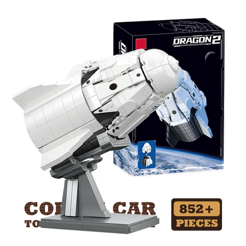 Shuttle Moc Bloques Puzzle Toys -852 Piezas Nave Espacial Bloque Ensamblado Stand De Exhibición Modelo De Cohete Mecánico