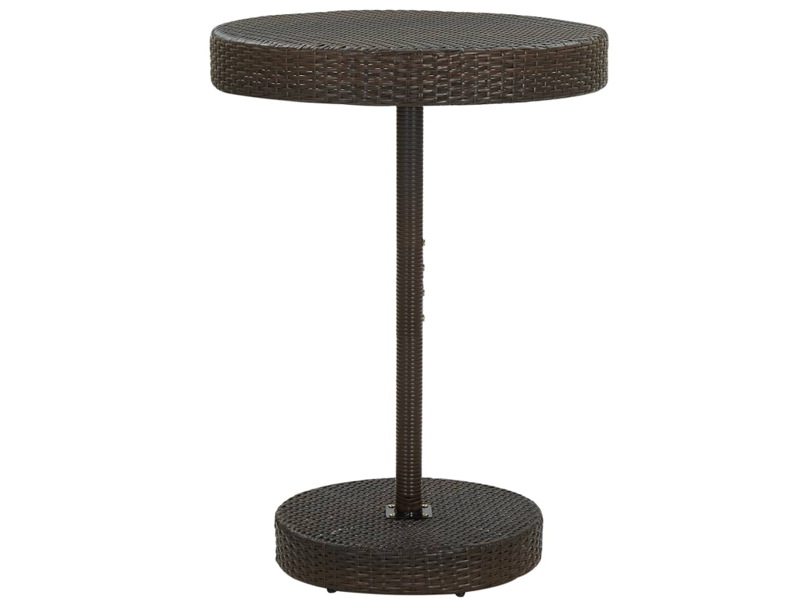 Mesa de jardín LOVELY HOME Comedor de Mimbre con Base Marrón (75,5 x 106 cm)