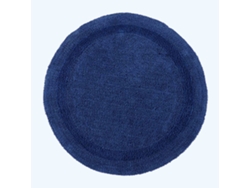Homescapes Luxury Reversible Round Bath Mat - Navy Blue