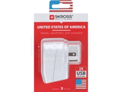 Adaptador de viaje SKROSS Europe to USA Blanco