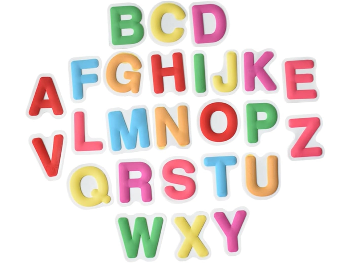 26 imanes coloridos para refrigerador con el alfabeto, pegatinas educativas para desarrollar el reconocimiento de las letras. CHABERLU