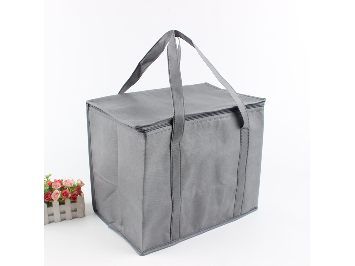 Bolsa de compras plegable Digitallab, 35 L, nevera portátil, 41 x 26 x 33 cm (gris)